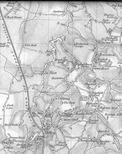 Map of the Hankelow area in the 1830s