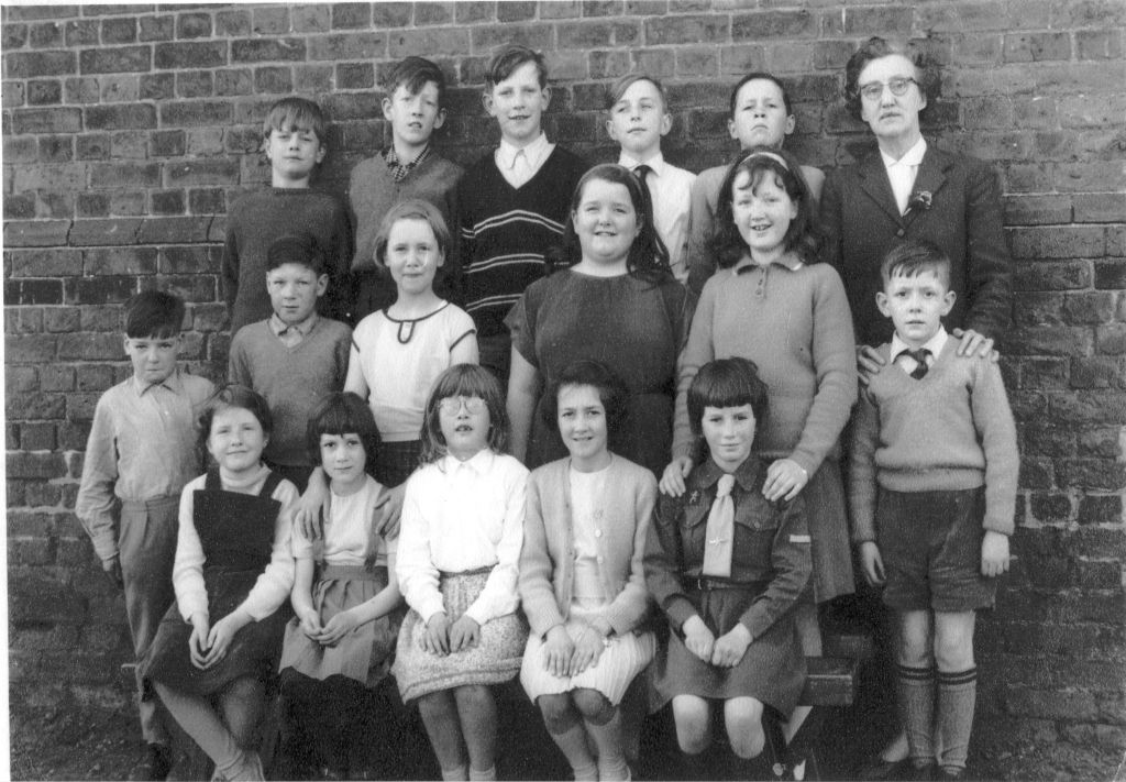 Hankelow Primary School pupils and teacher #3 - date unknown