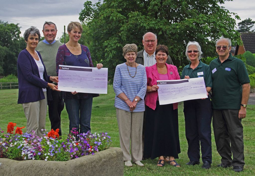 Hankelow Amenities Group donates £500 to charity from the proceeds of the June 2011 Village Fete